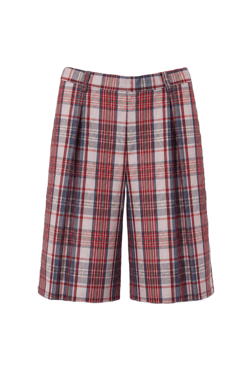 1960s Red Cotton Culottes - Front View