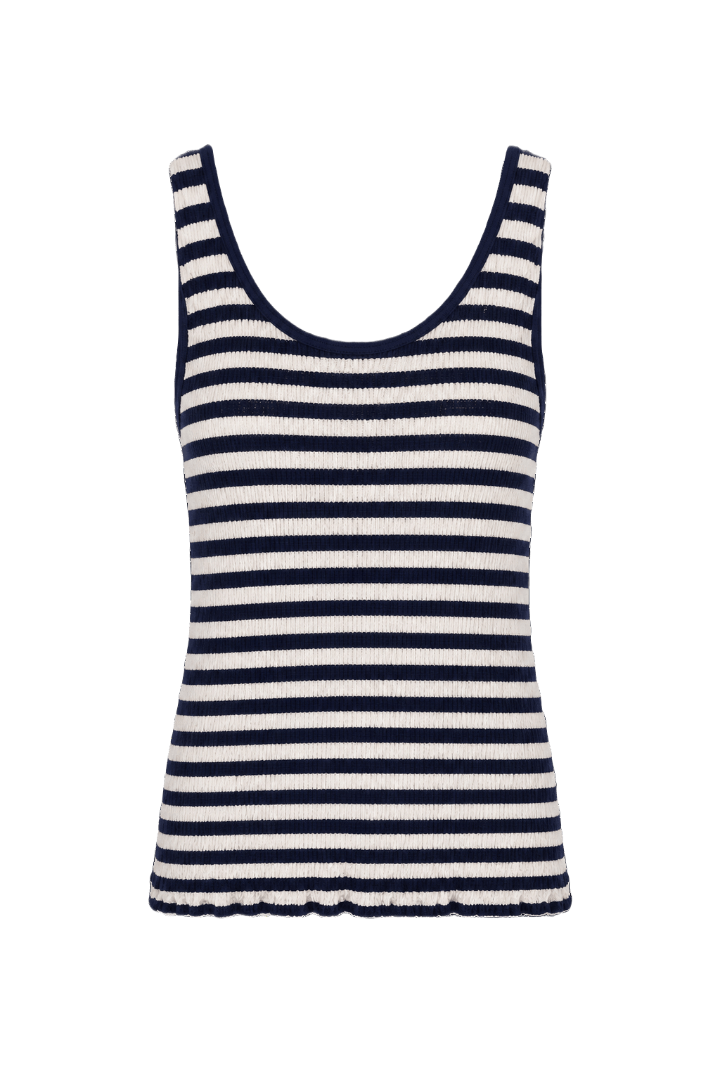 1960s Navy Blue Cotton Tank Top - Front View