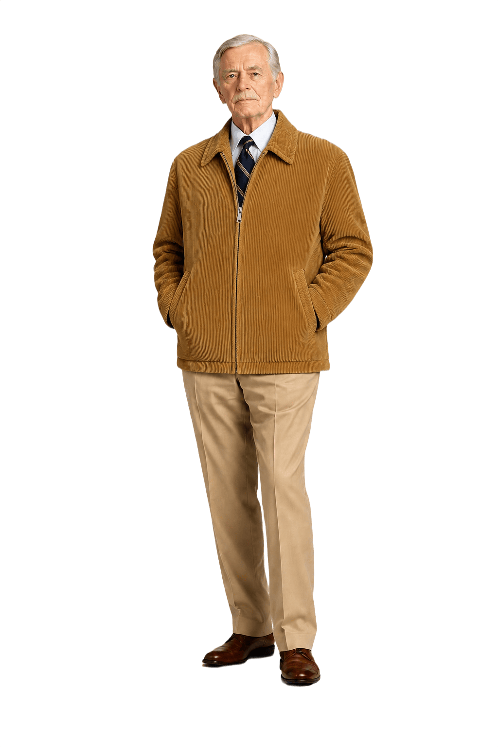 1960s Camel Brown Corduroy Jacket - Model