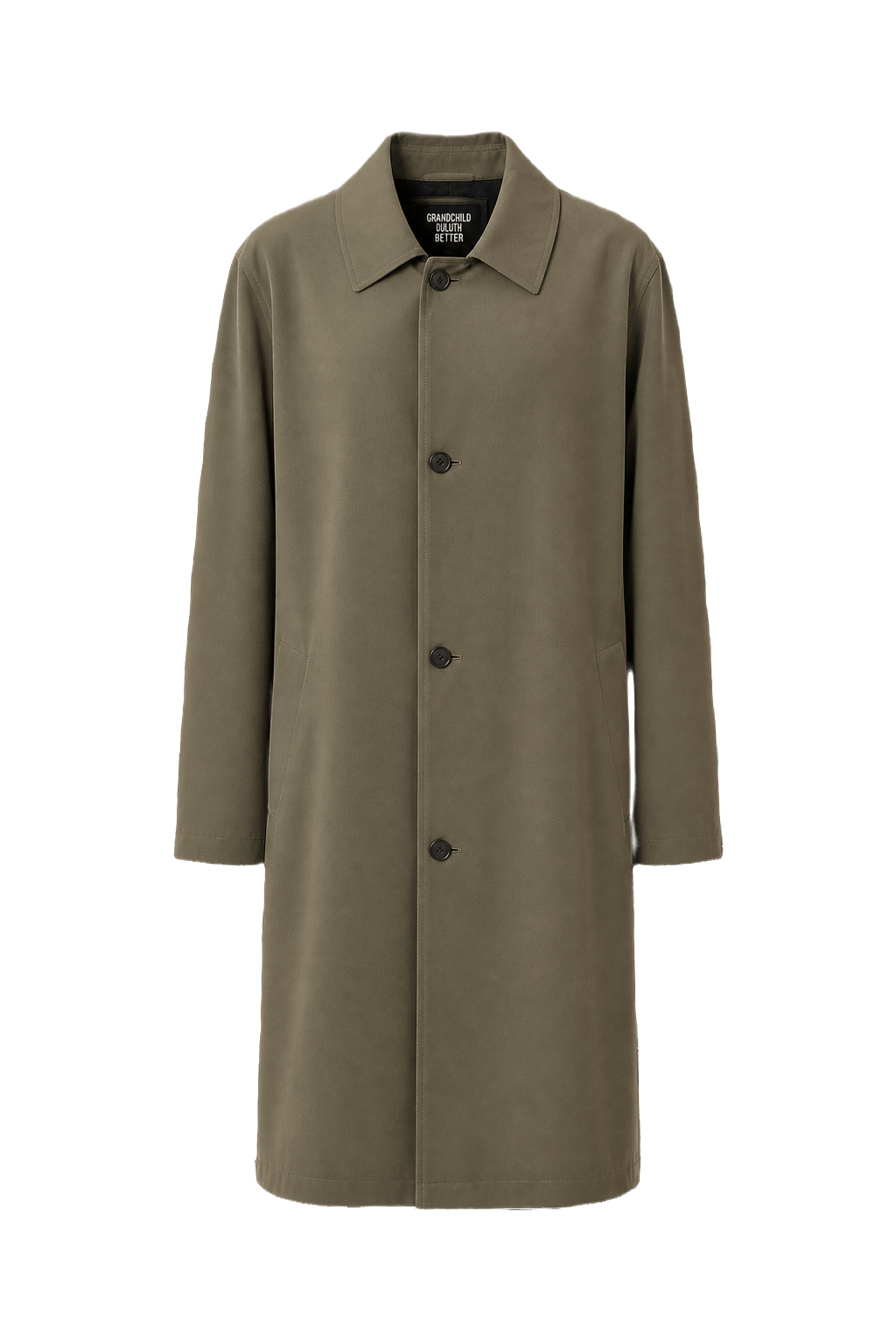 1980s Taupe Cotton Blend Trench Coat - Front View