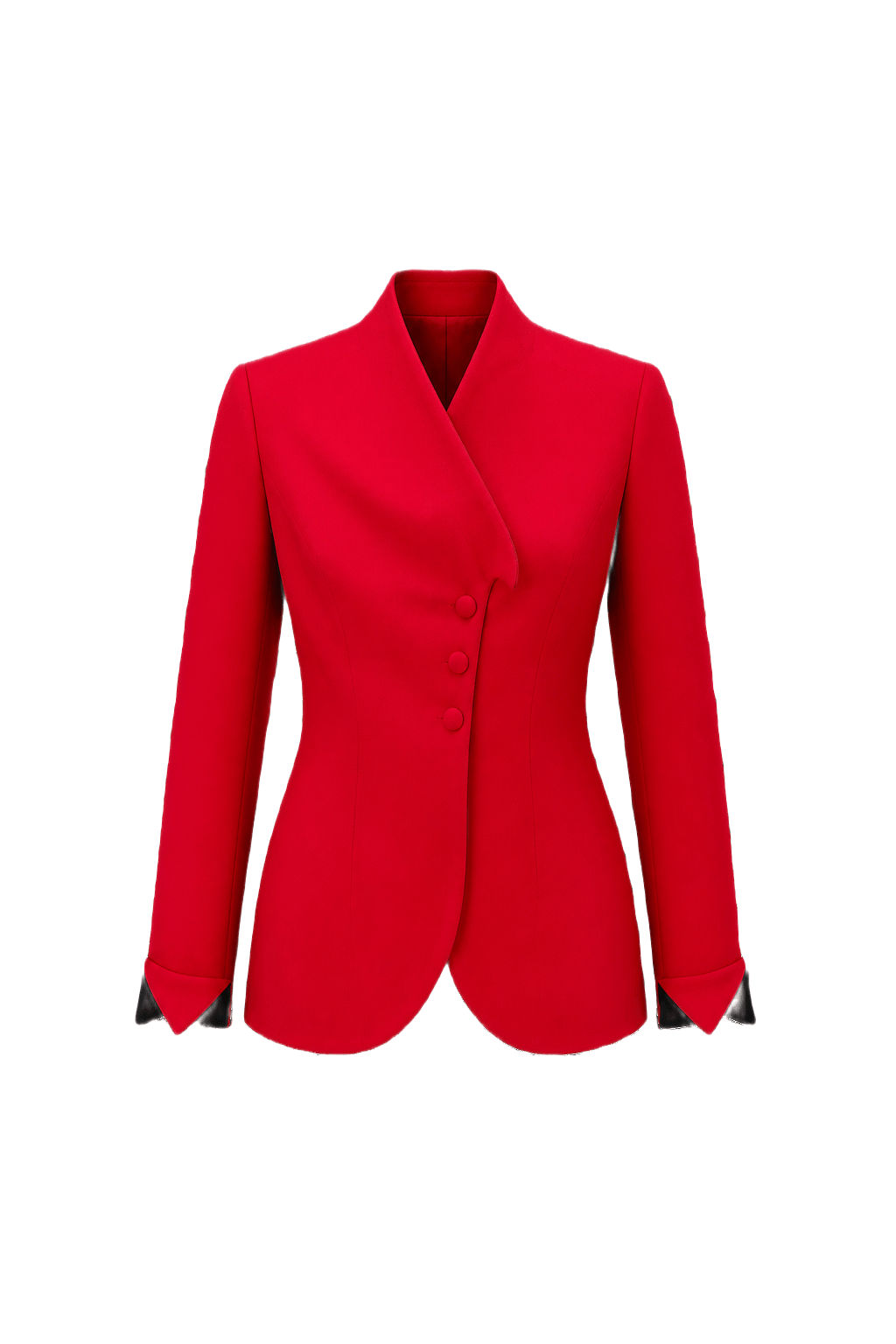 1980s Red Wool Blazer - Front View