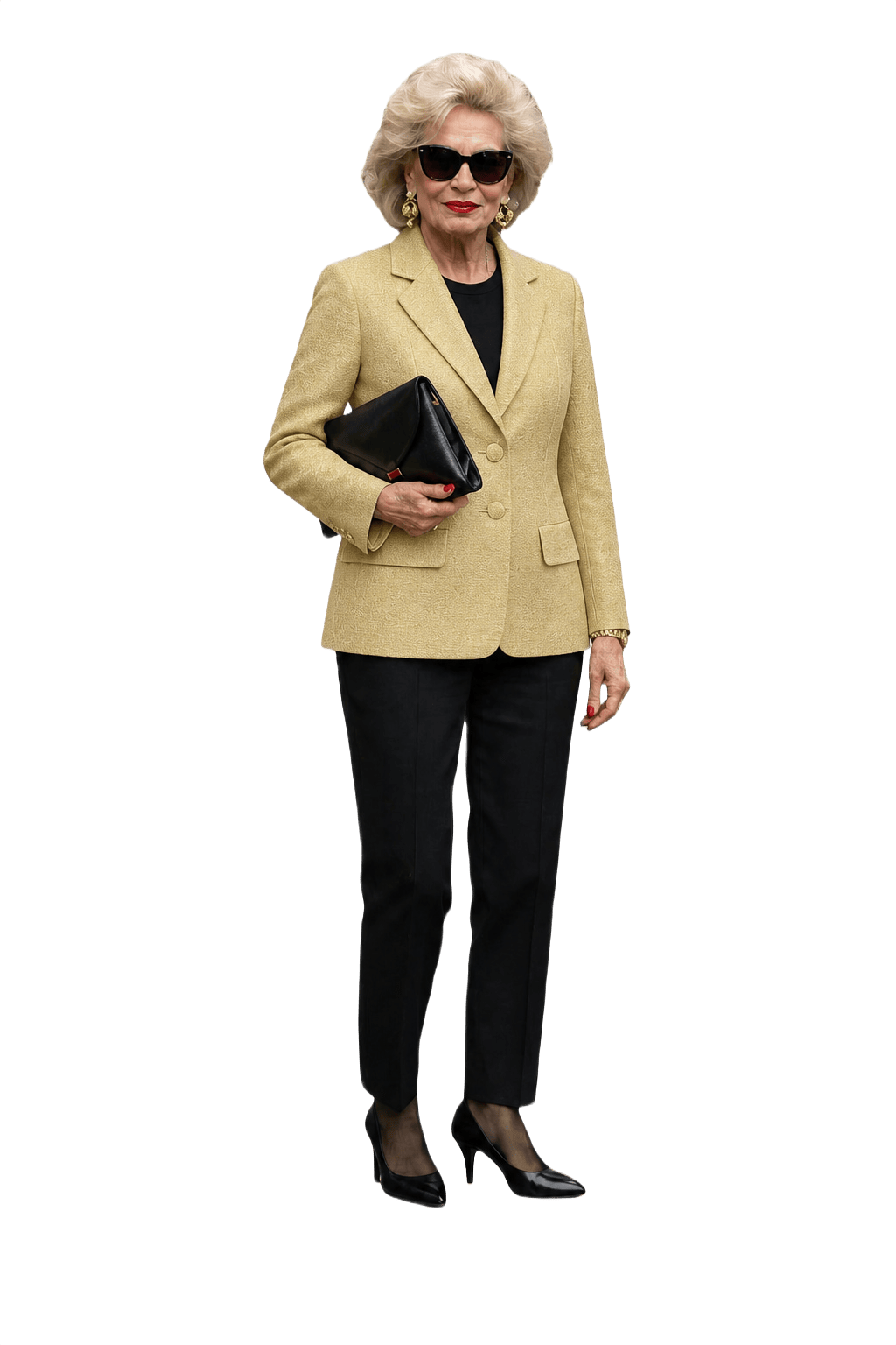 1980s Metallic Gold Brocade Blazer - Model