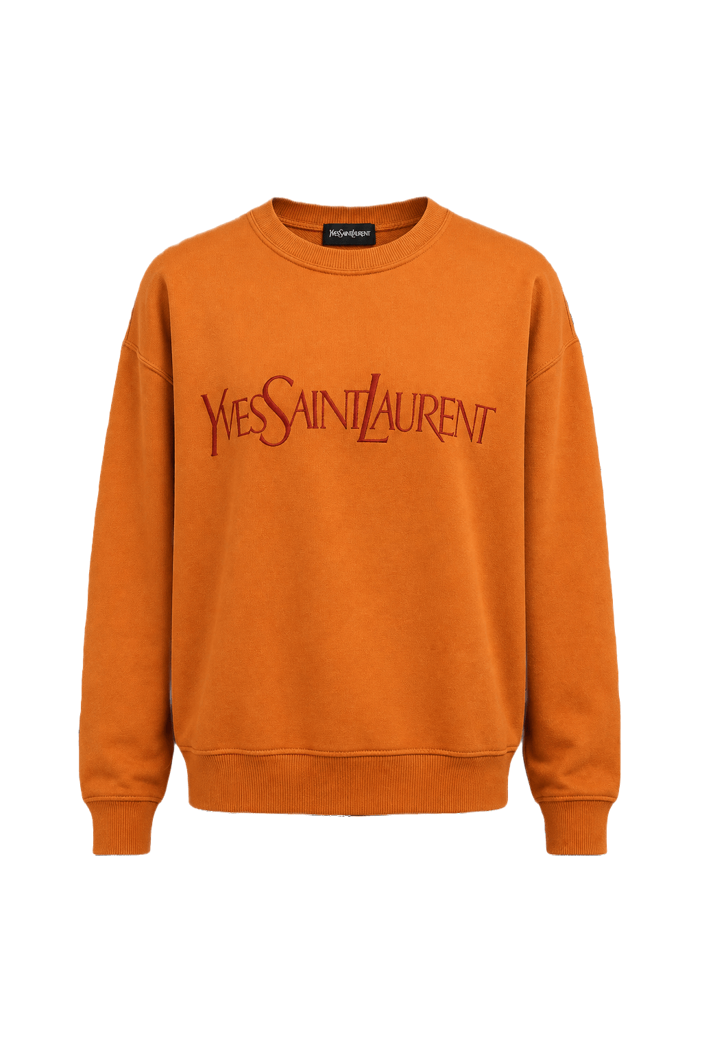 1990s Burnt Orange Cotton Sweater - Front View