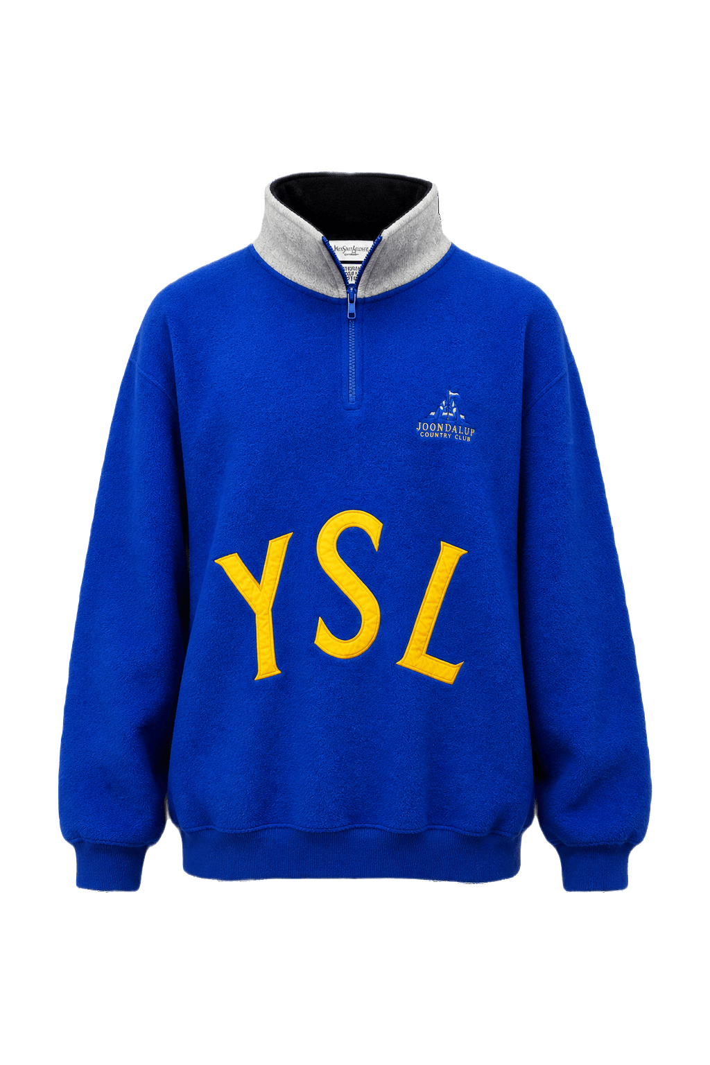 1990s Blue Fleece Sweater - Front View