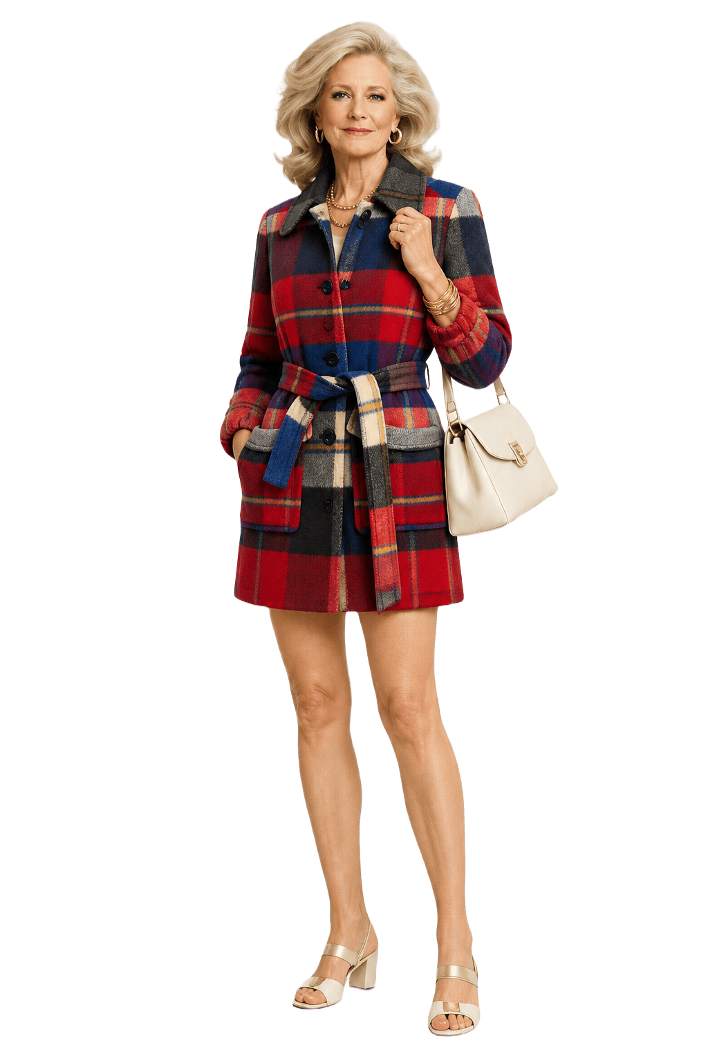 1970s Red Wool Jacket - Model