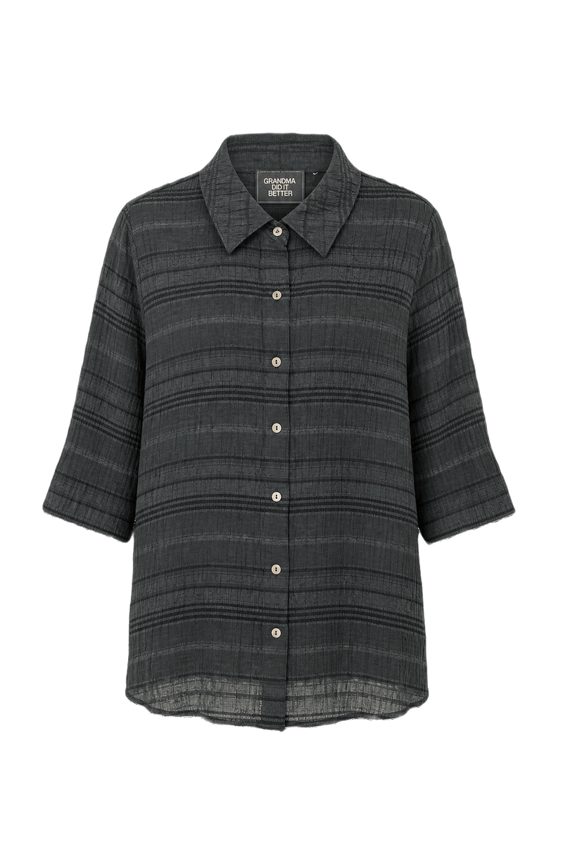 1990s Dark Green Cotton Shirt - Front View