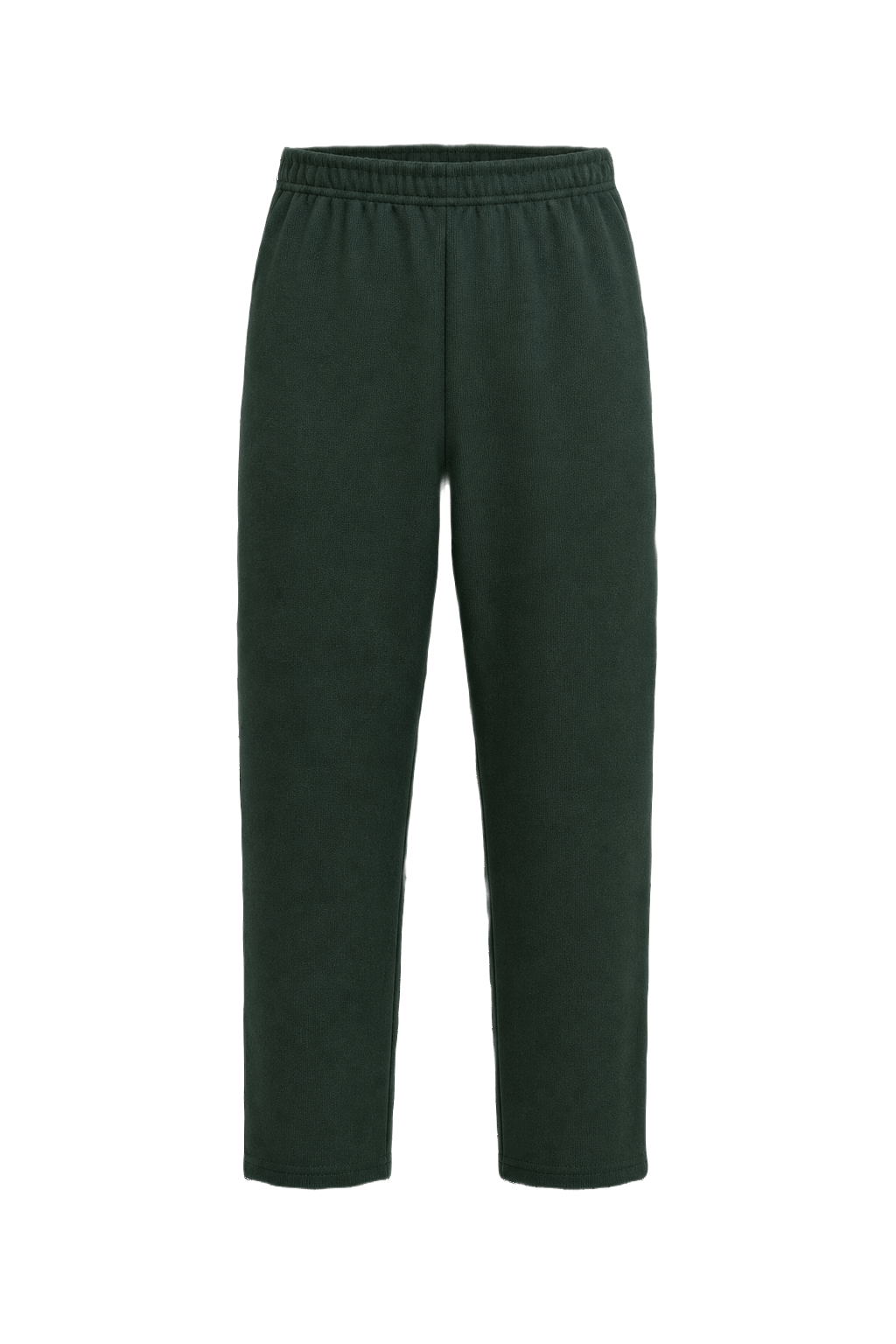 1990s Dark Green Cotton Blend Pants - Front View