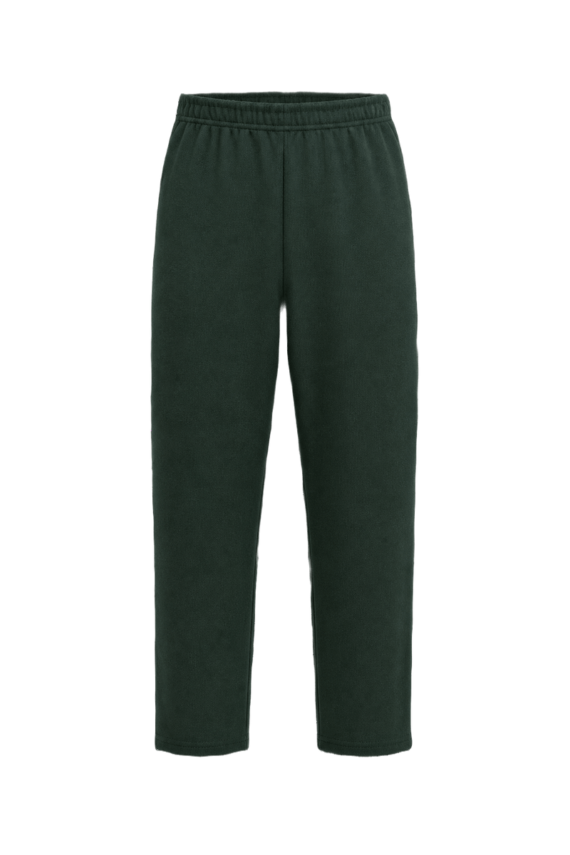 1990s Dark Green Cotton Blend Pants - Front View