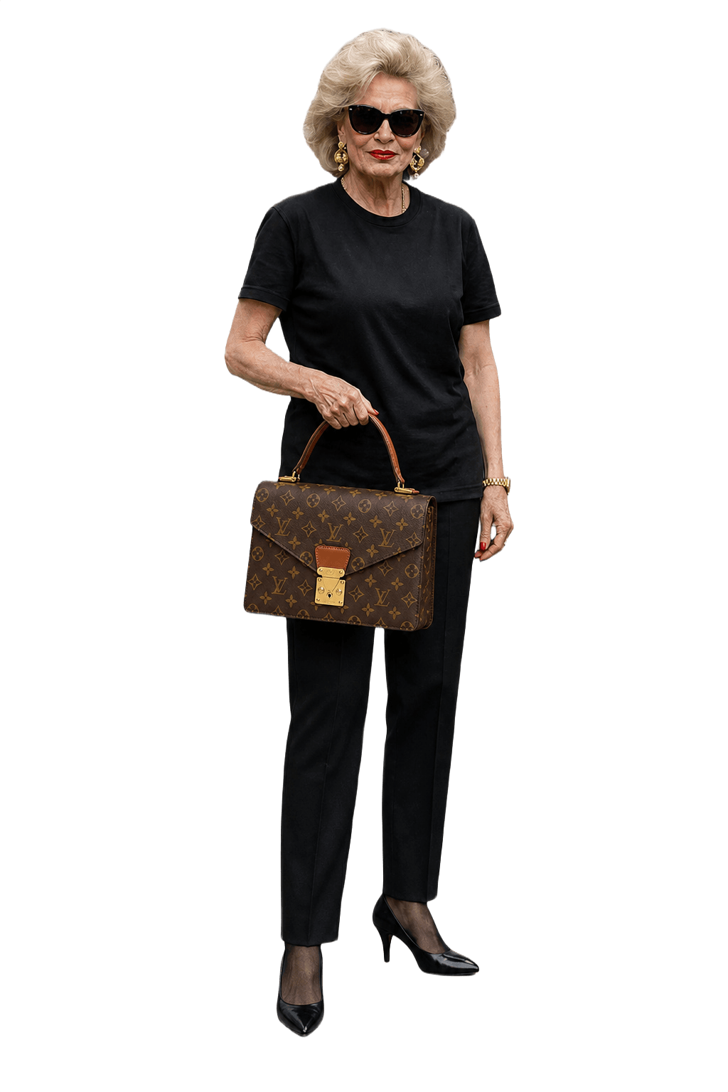 1980s Brown Leather Handbag - Model
