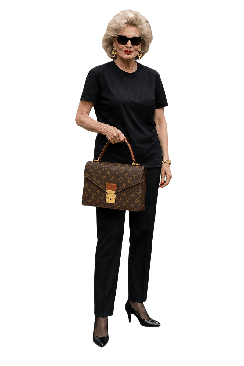 1980s Brown Leather Handbag - Model