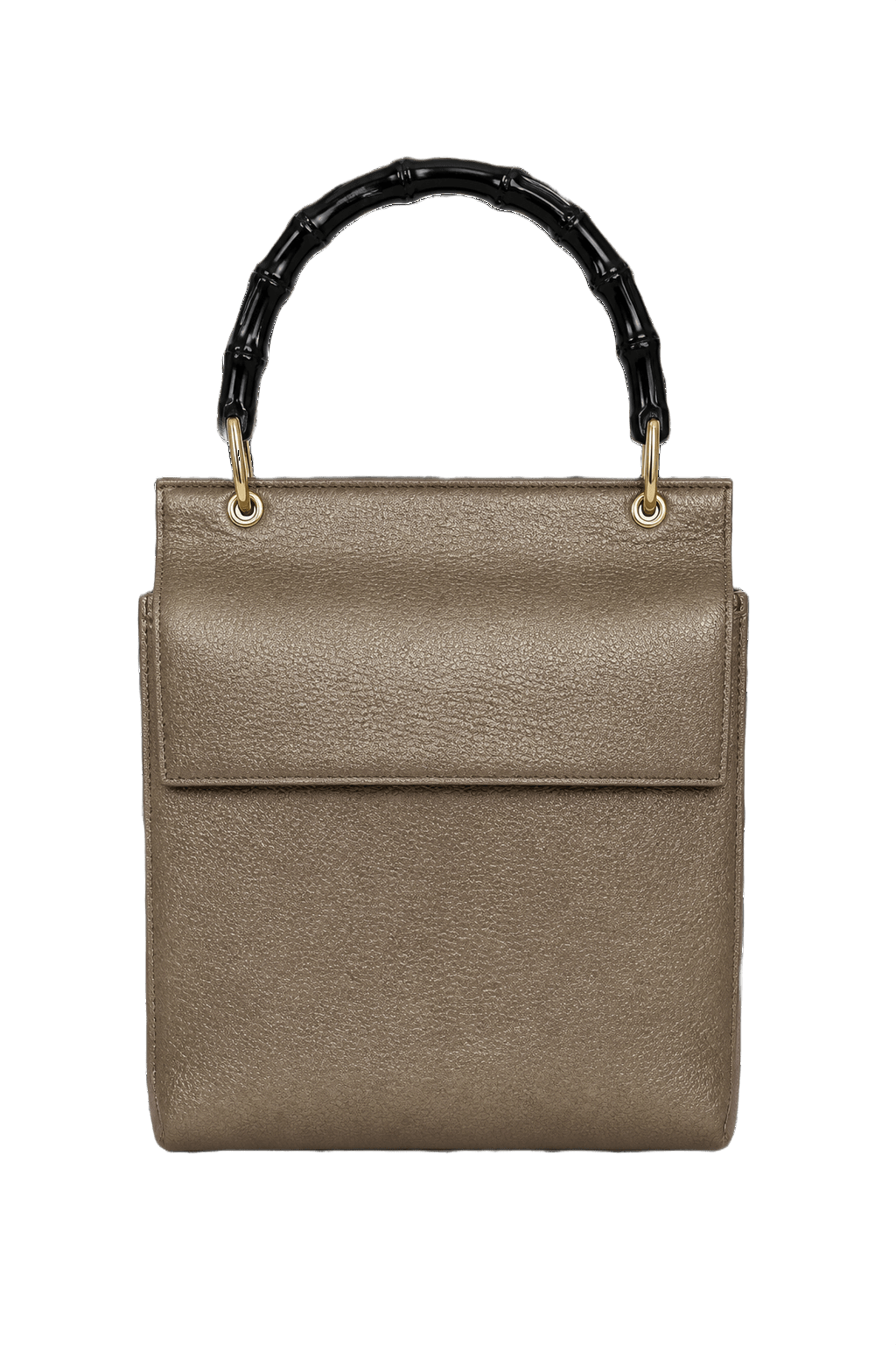 1980s Brown Leather Handbag - Front View