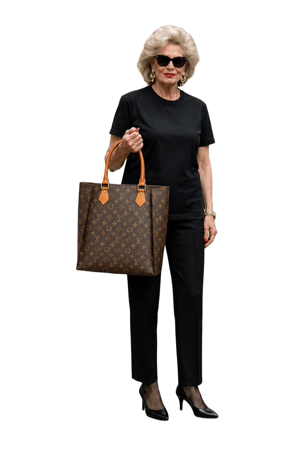 1980s Brown Canvas Shoulder Bag - Model