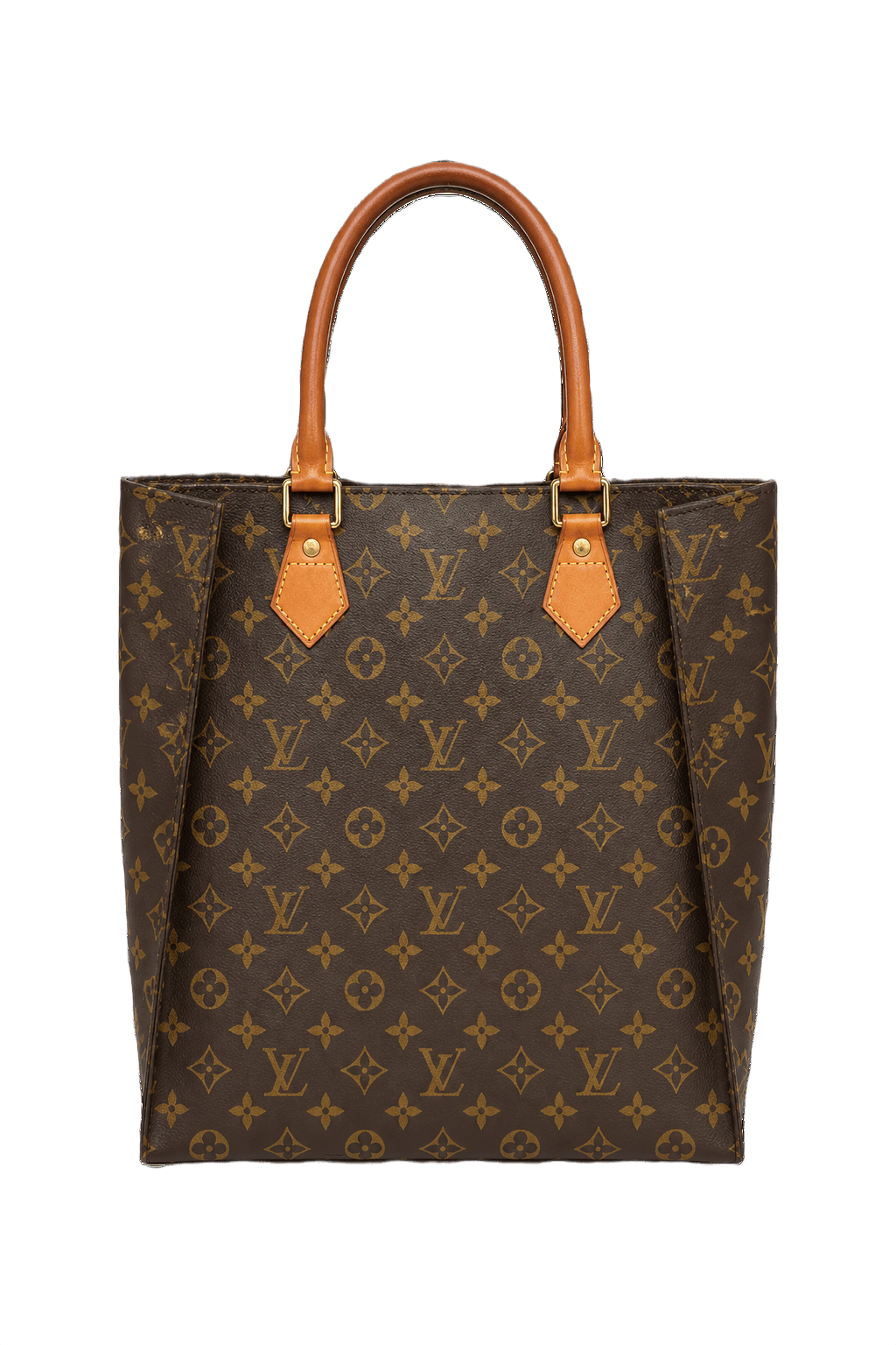 1980s Brown Canvas Shoulder Bag - Front View