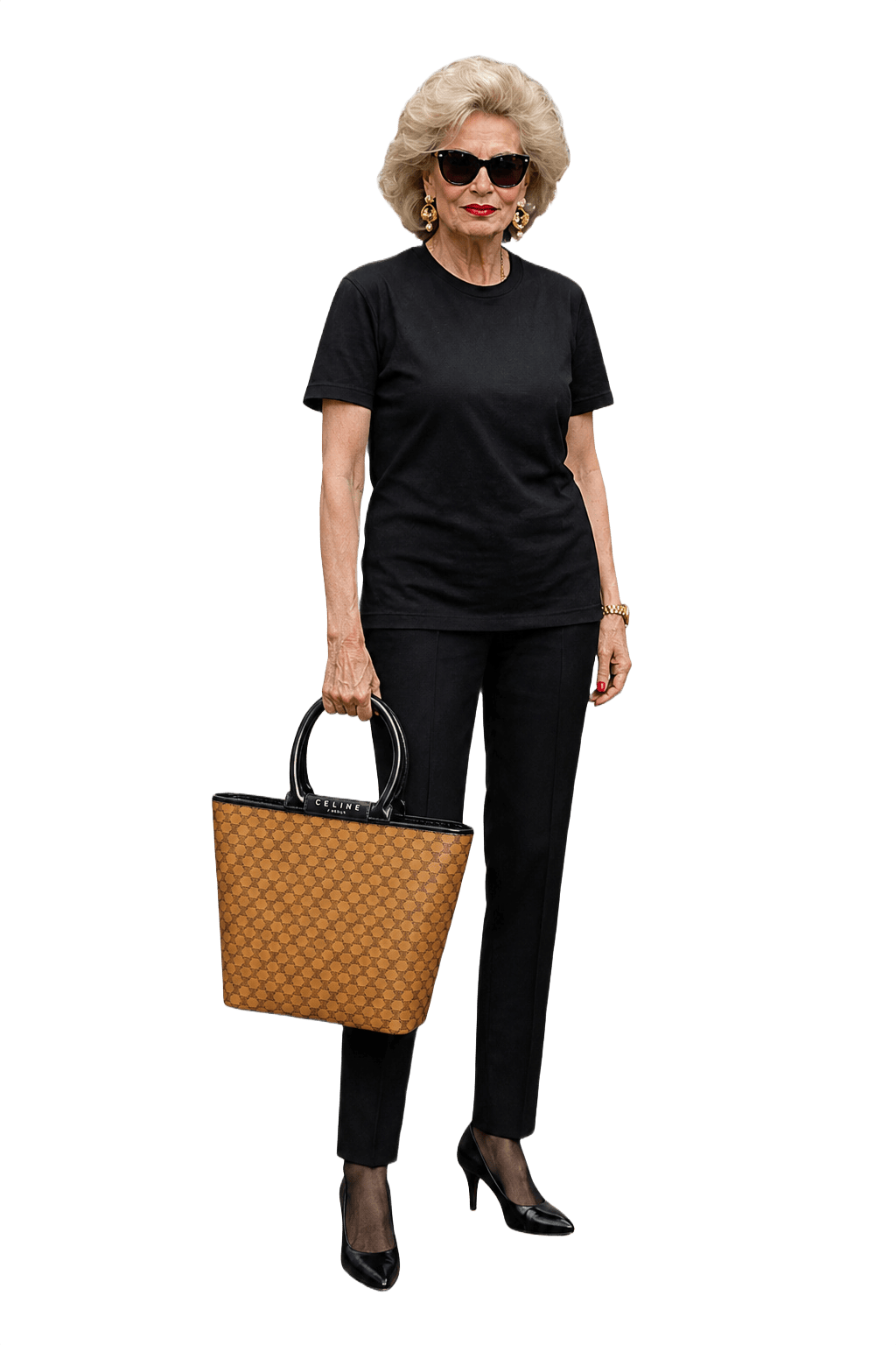 1980s Brown Canvas Handbag - Model