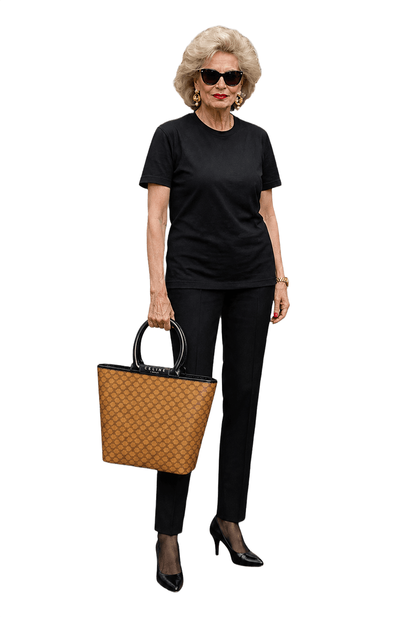 1980s Brown Canvas Handbag - Model