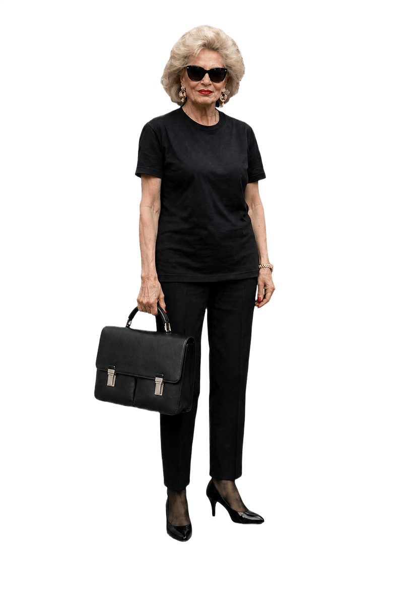 1980s Black Leather Handbag - Model