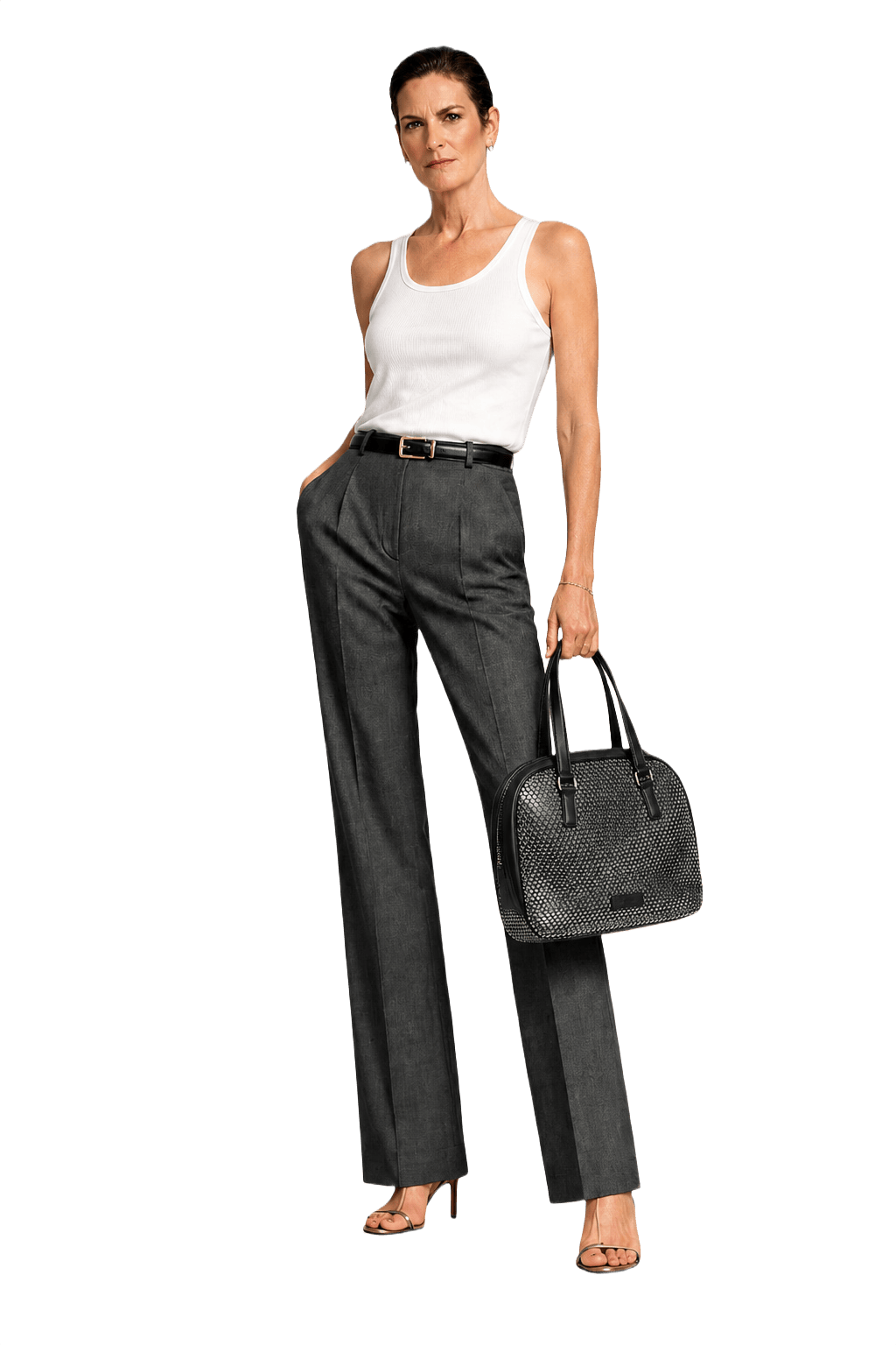 1980s Black Leather Handbag - Model