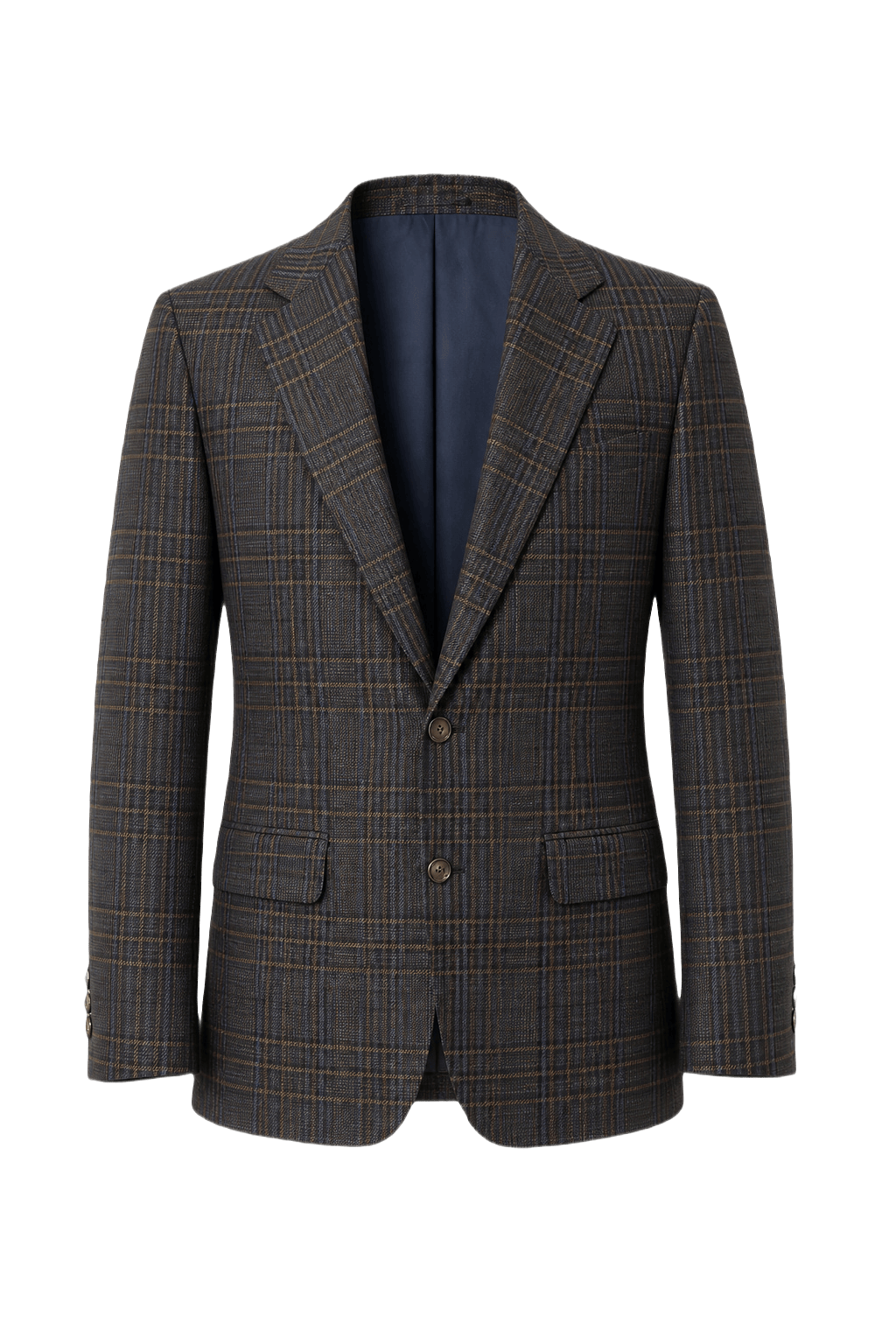 1980s Multi Color Wool Blazer - Front View