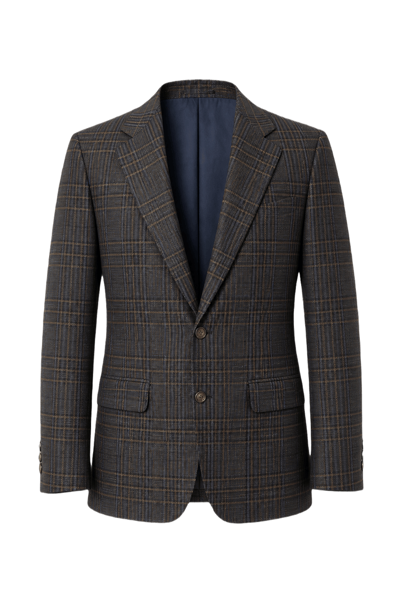 1980s Multi Color Wool Blazer - Front View