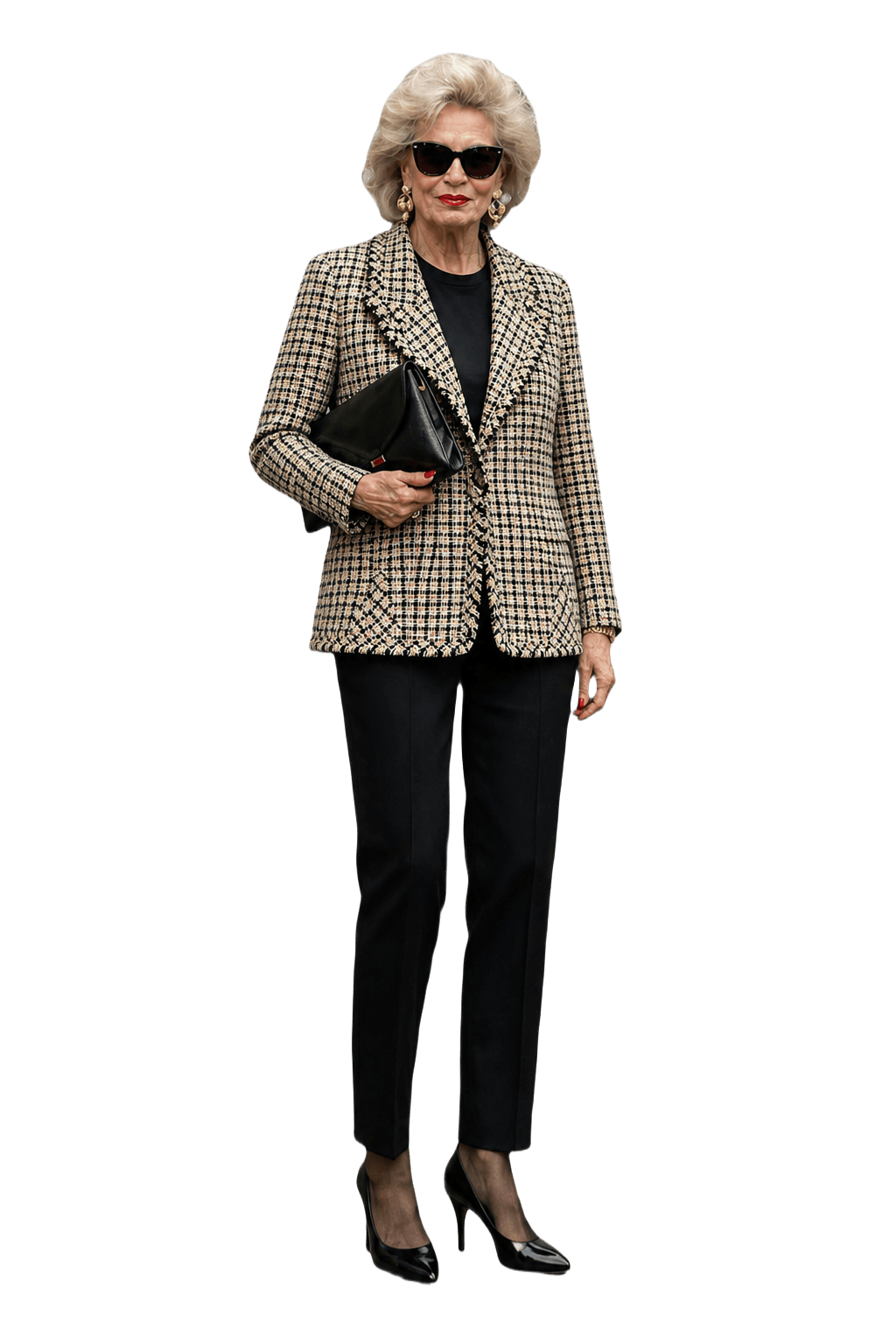 1980s Multi-color Wool Blend Blazer - Model