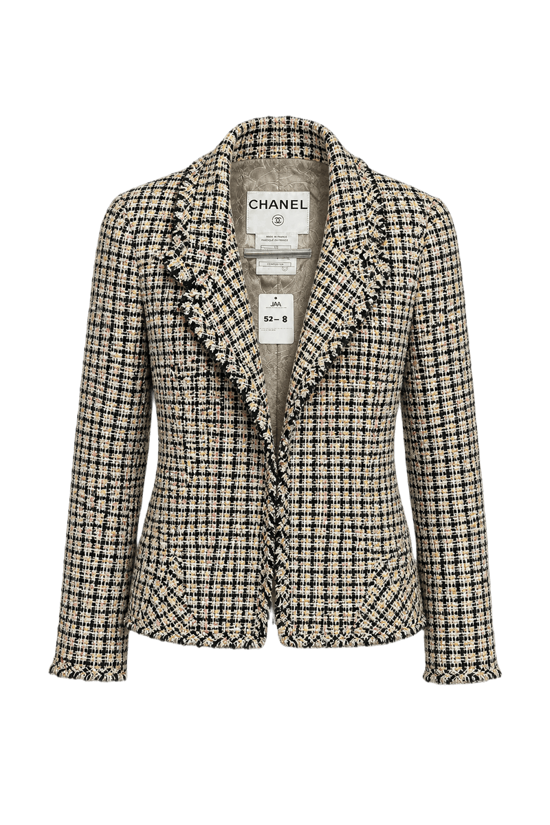1980s Multi-color Wool Blend Blazer - Front View