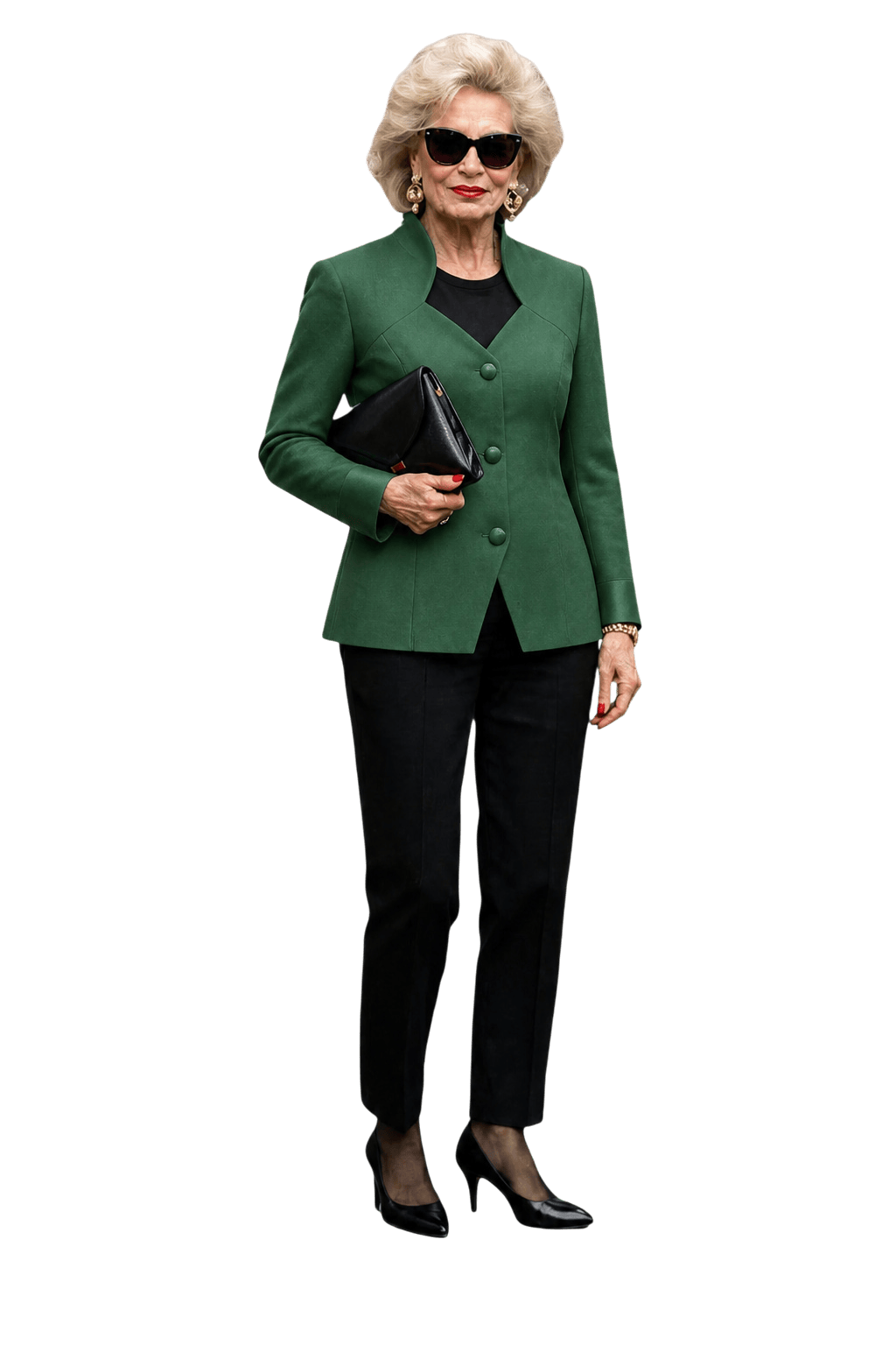 1980s Emerald Green Silk Jacket - Model