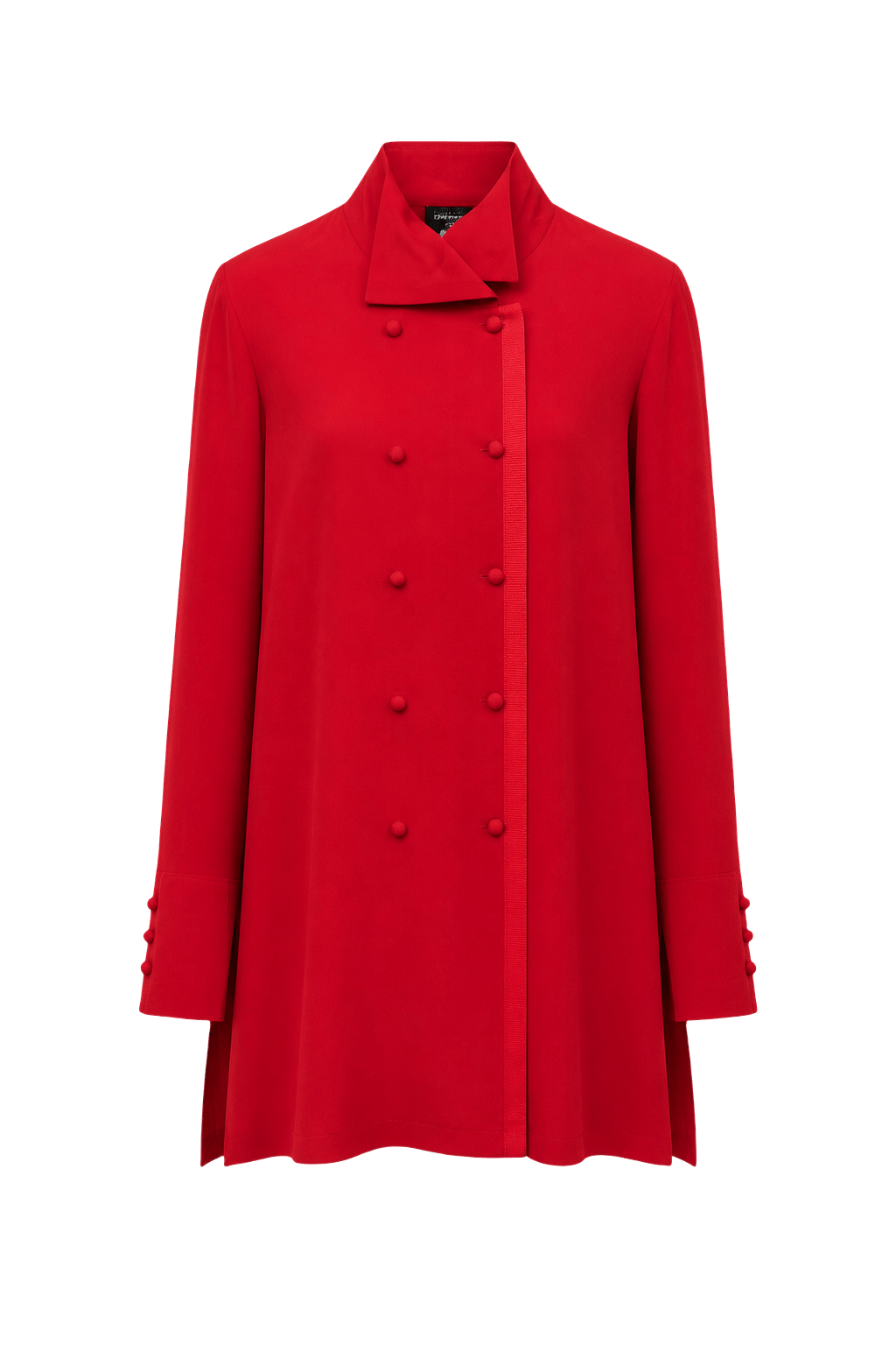 1990s Red Synthetic Blend Jacket - Front View