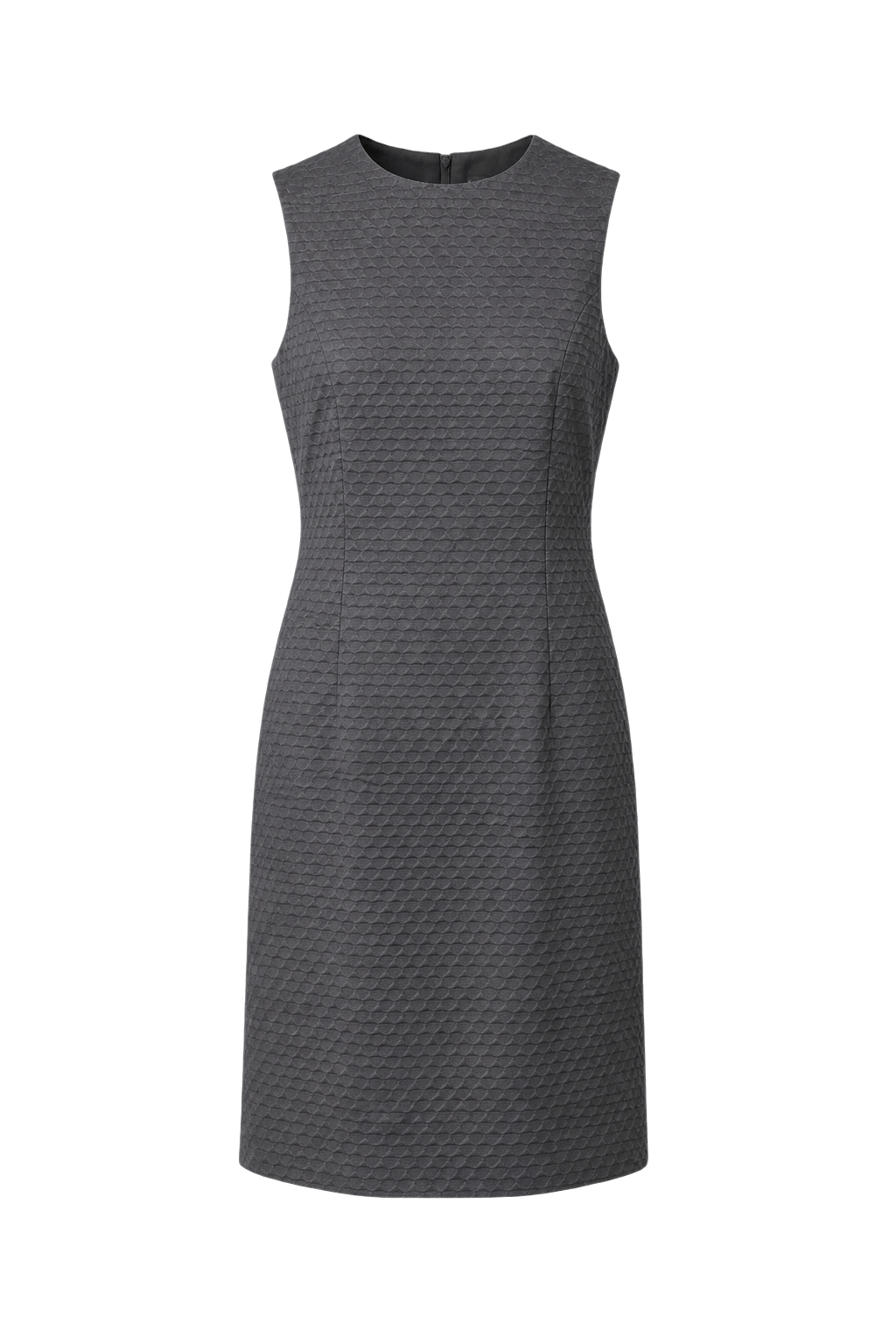 1960s Grey Synthetic Blend Dress - Front View