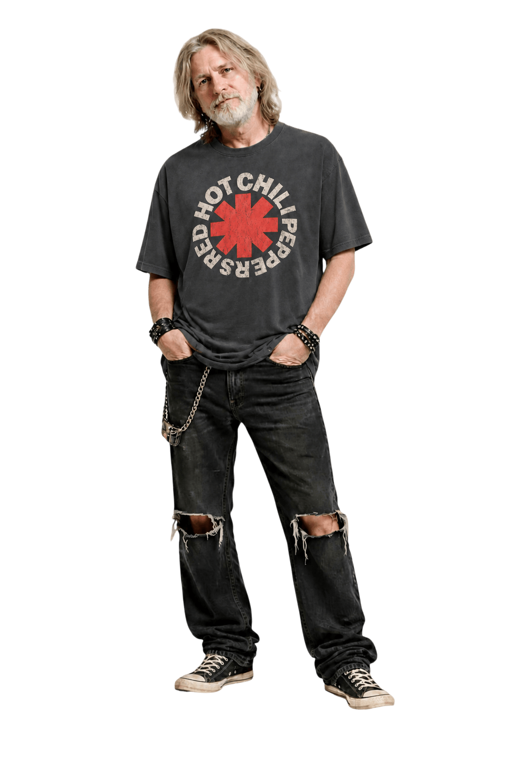 1990s Black Cotton T-Shirt - Model