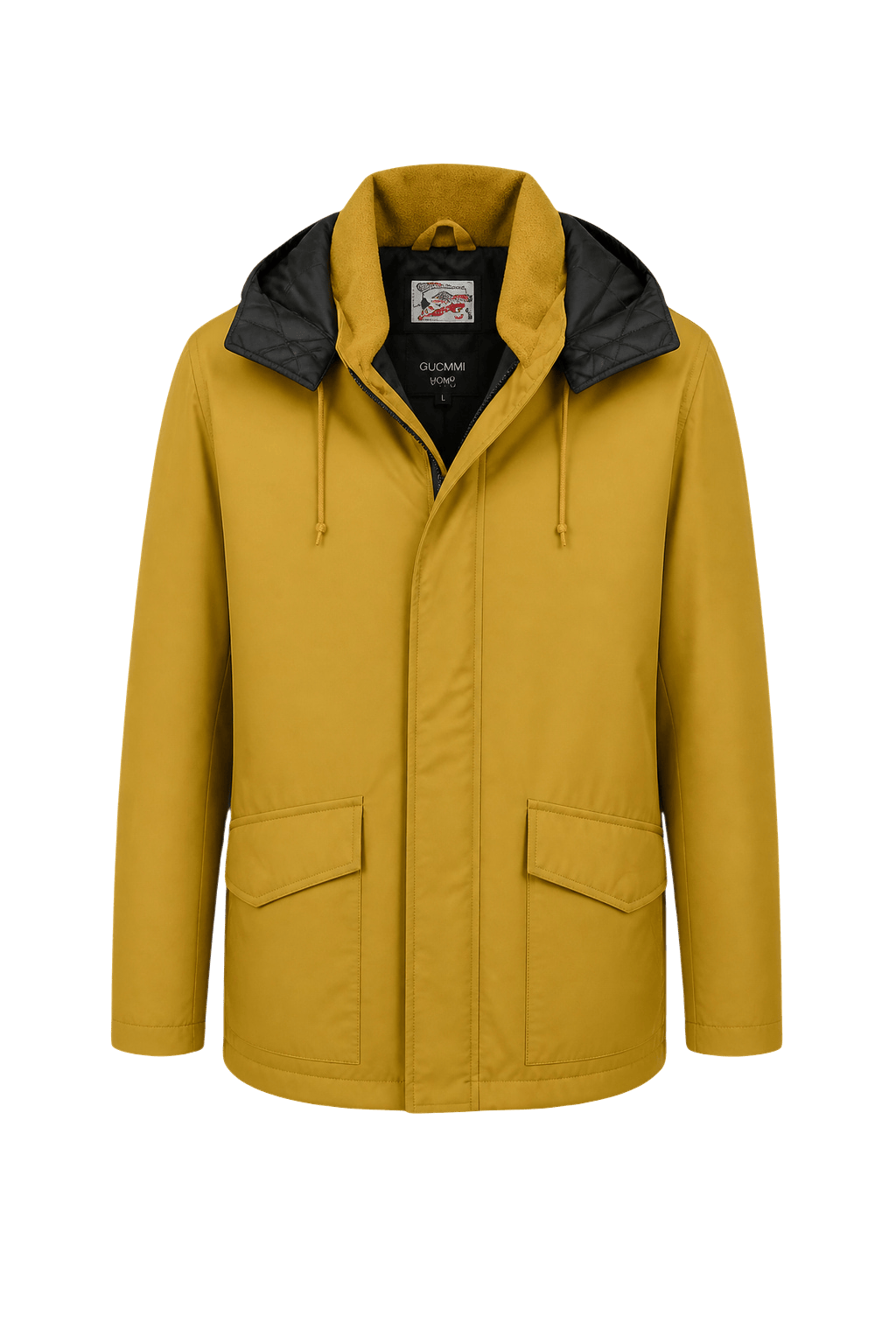 1990s Mustard Yellow Nylon Jacket - Front View