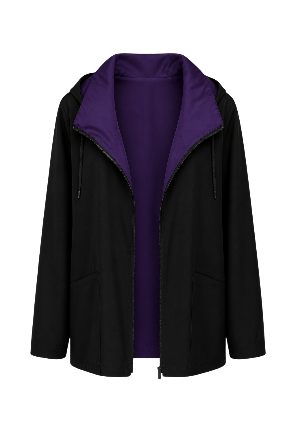 1990s Black Nylon Jacket - Front View