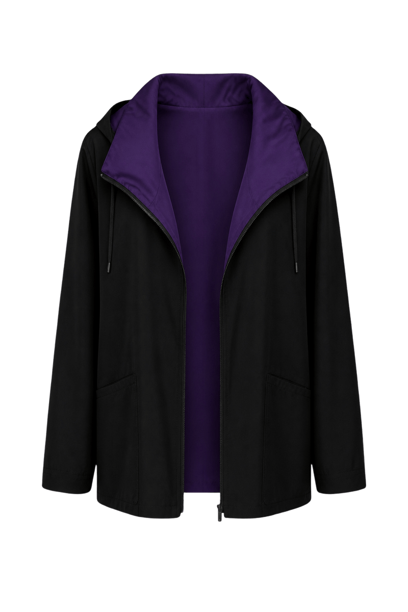 1990s Black Nylon Jacket - Front View