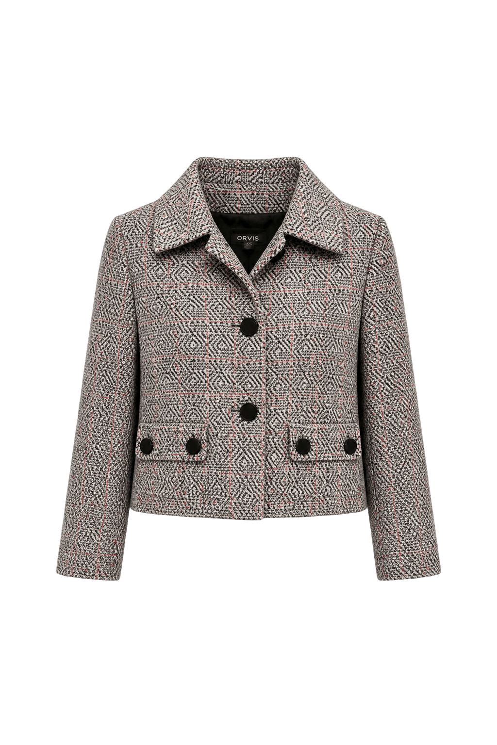1990s Black Wool Jacket - Front View