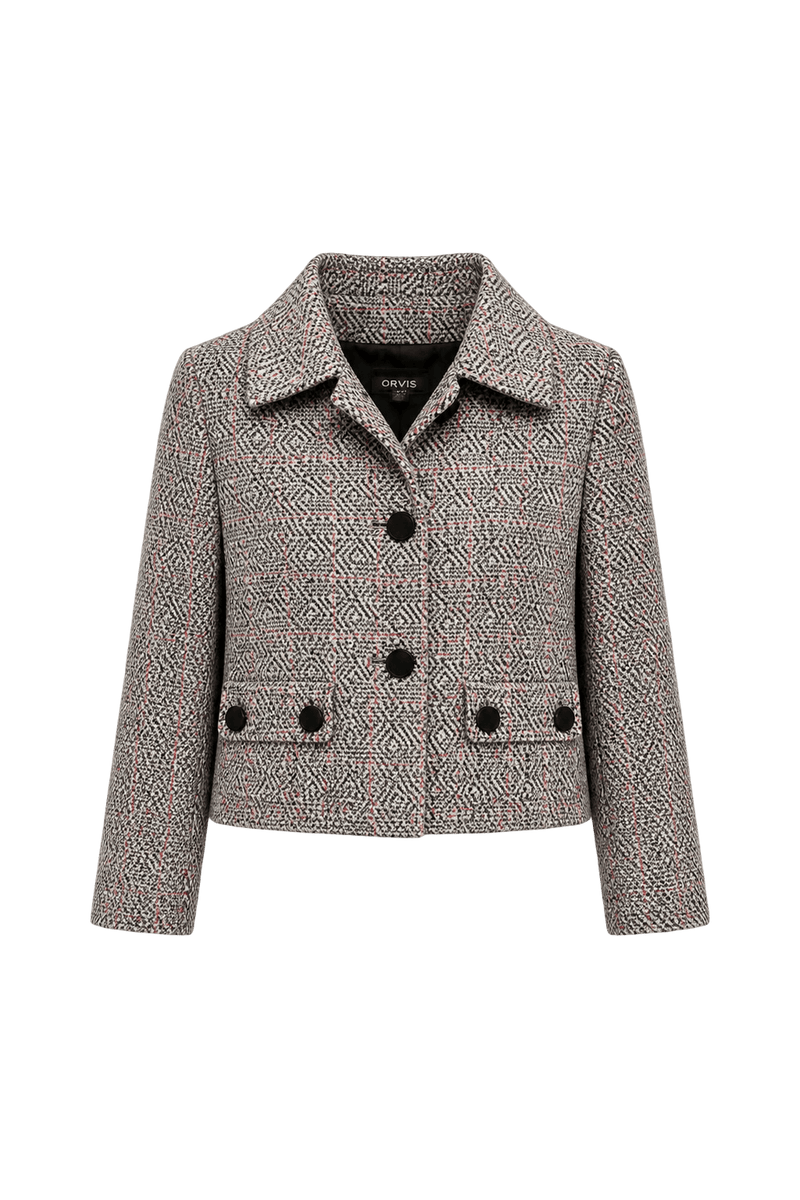 1990s Black Wool Jacket - Front View