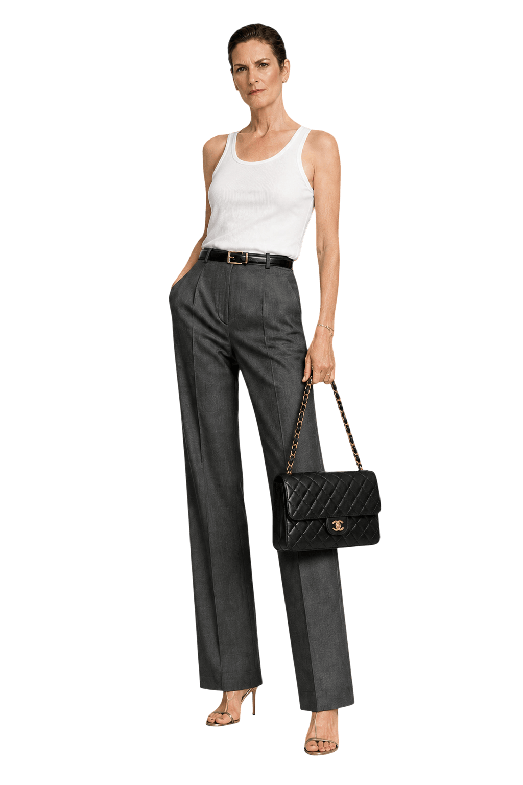 1990s Black Leather Bag - Model