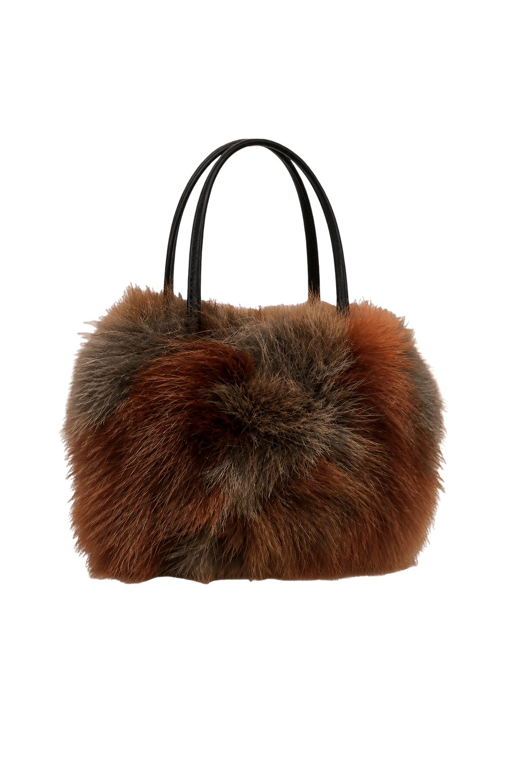 1980s Multicolored Fur Handbag - Front View