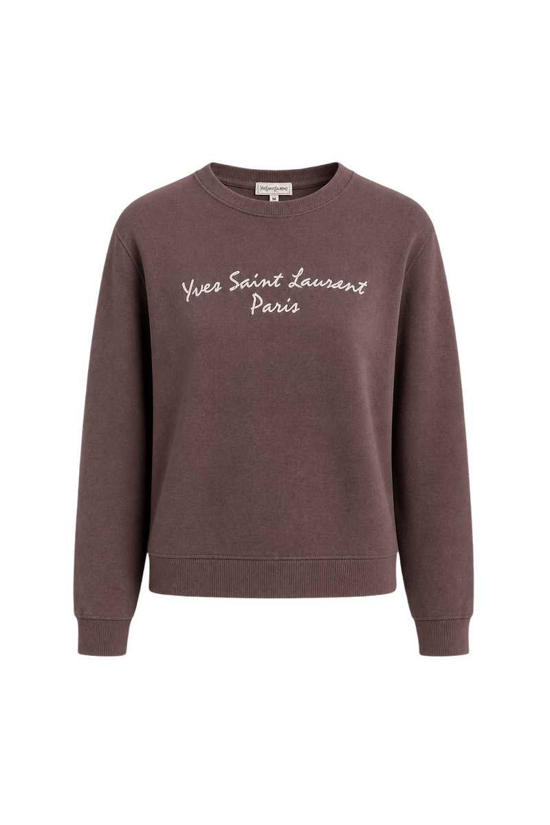 1990s Burgundy Cotton Sweater - Front View