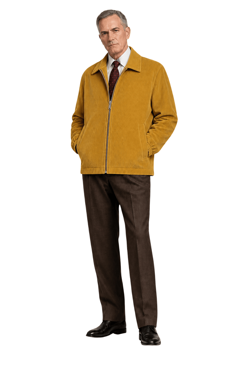 1990s Tan Corduroy Jacket - Model