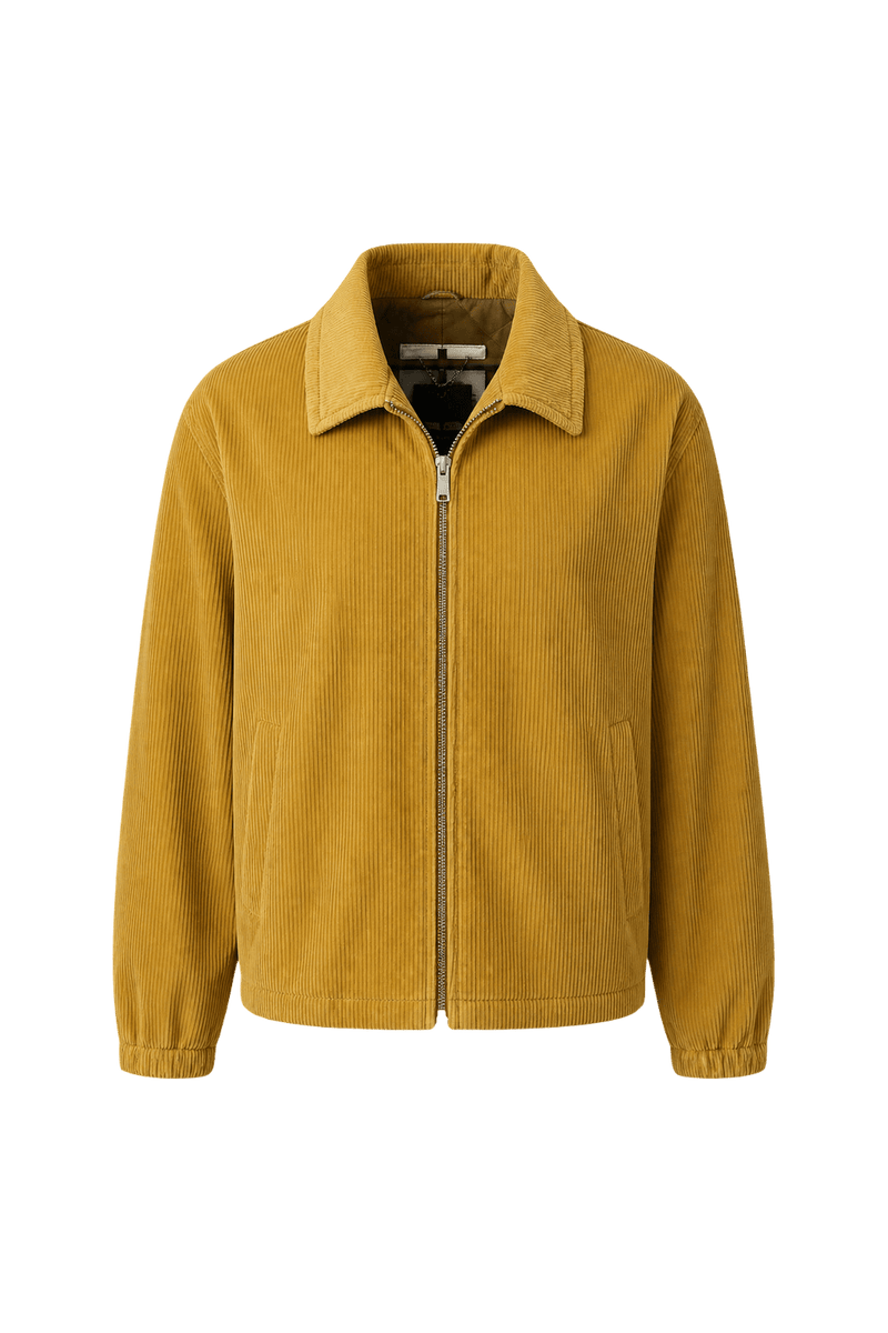 1990s Tan Corduroy Jacket - Front View