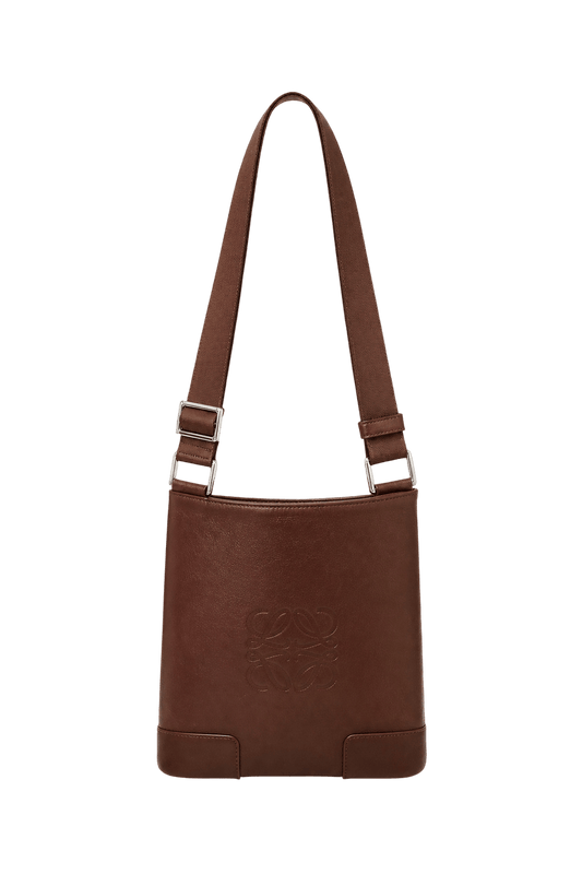 1980s Brown Leather Bag - Front View