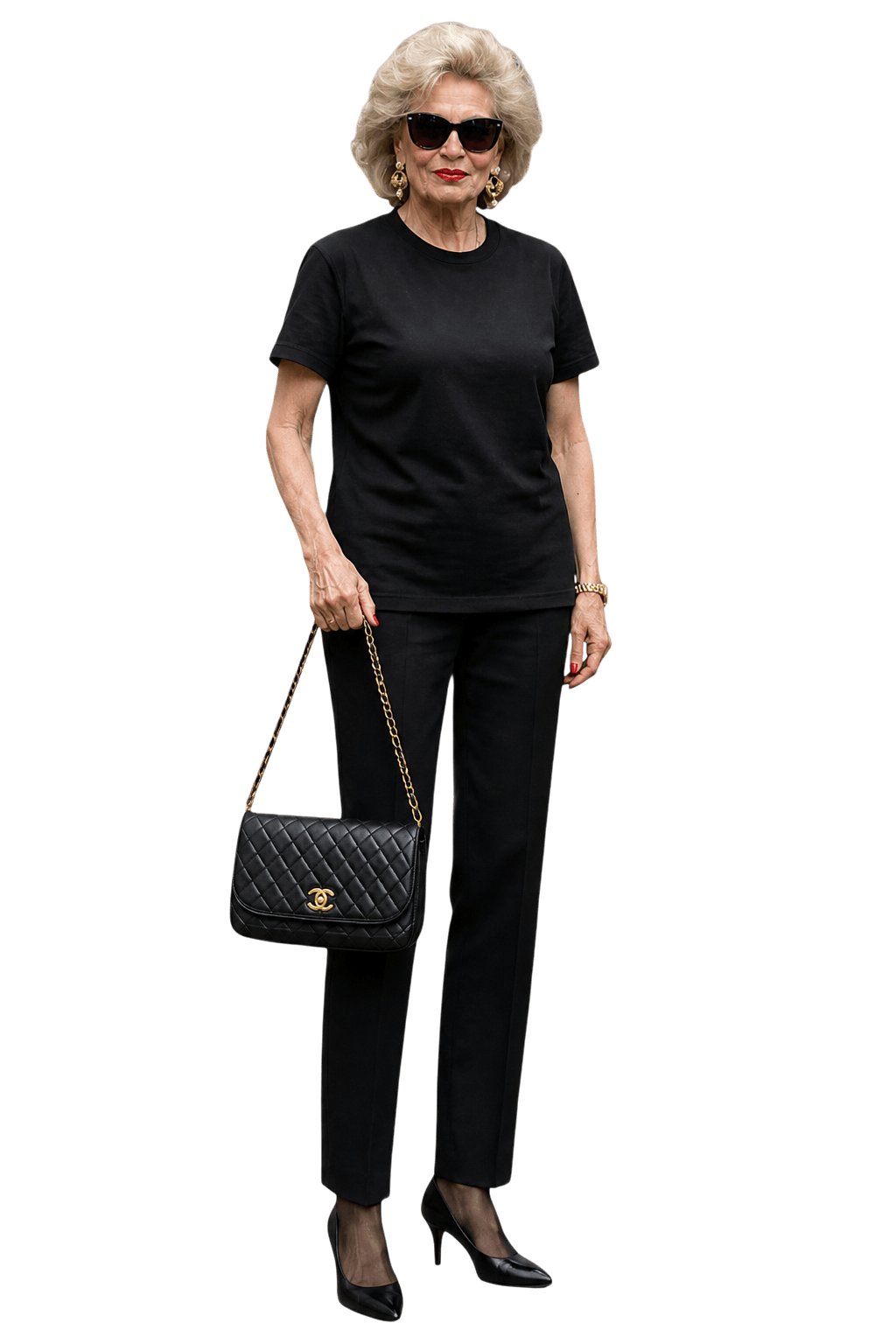 1980s Black Leather Bag - Model