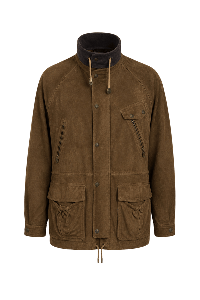 1990s Brown Suede Jacket - Front View