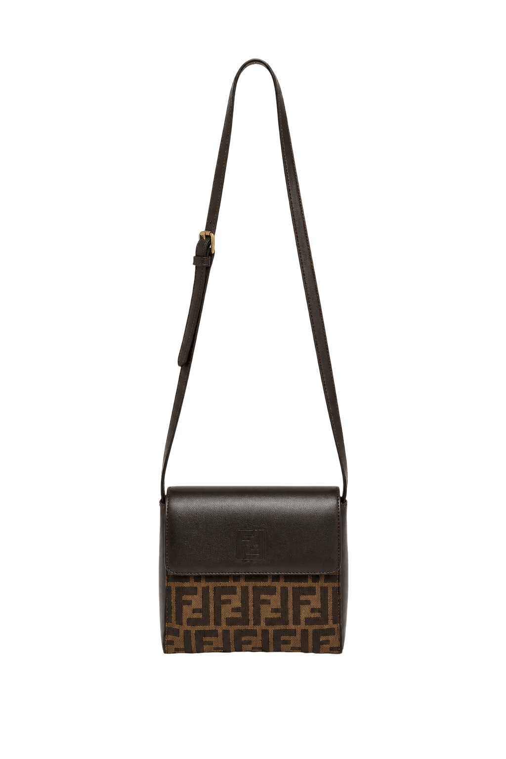1990s Brown Leather Bag - Front View