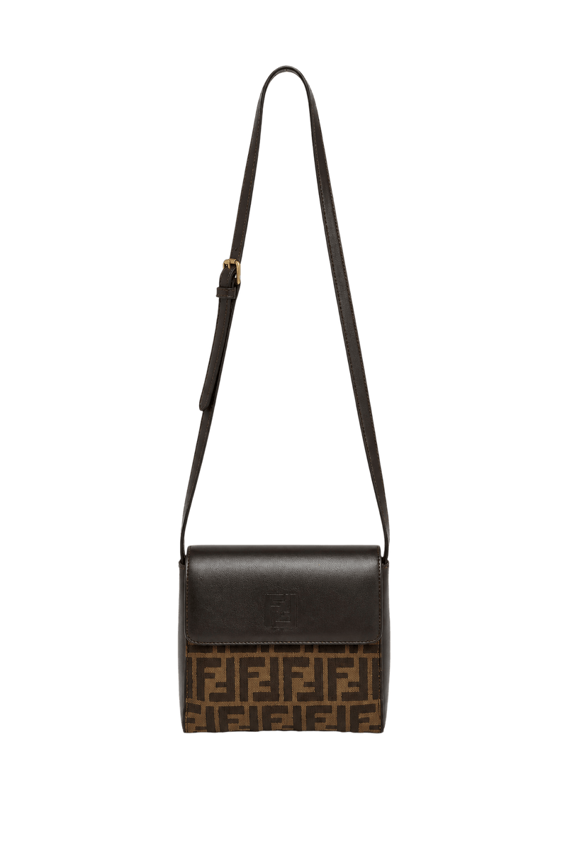 1990s Brown Leather Bag - Front View