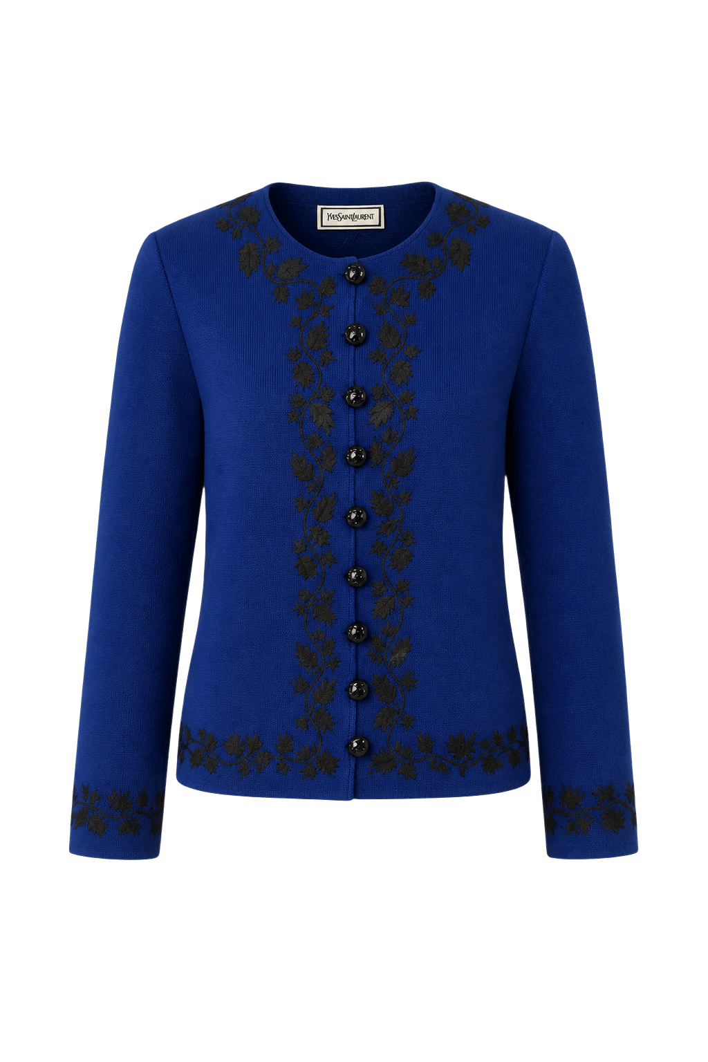 1970s Royal Blue Wool Blend Jacket - Front View