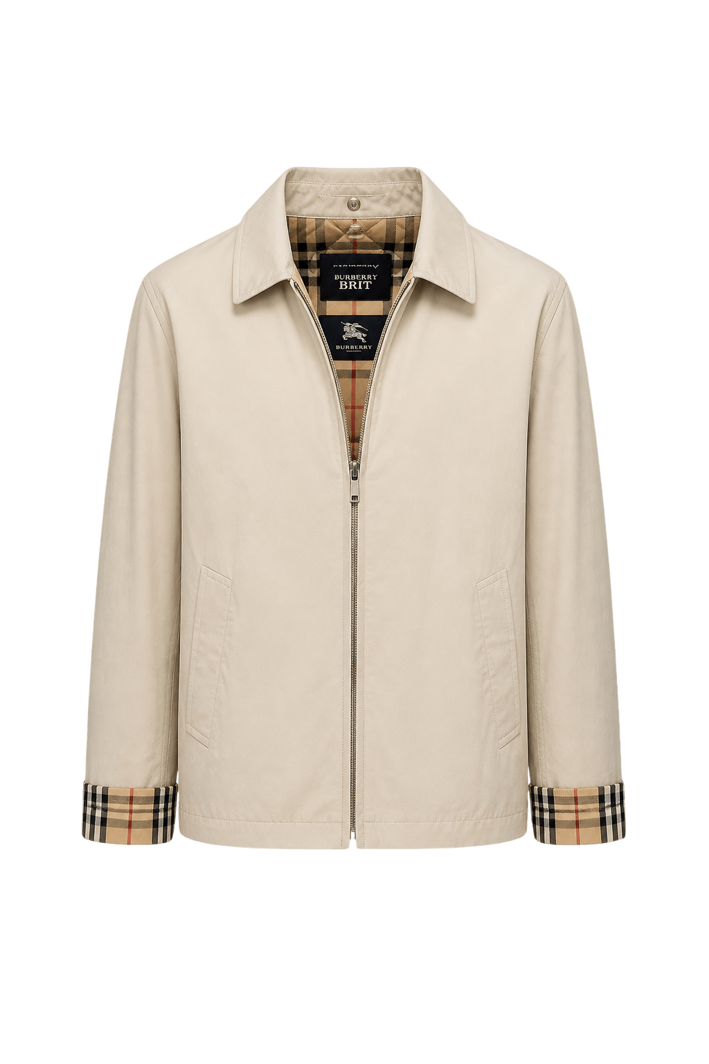 1990s Beige Cotton Jacket - Front View
