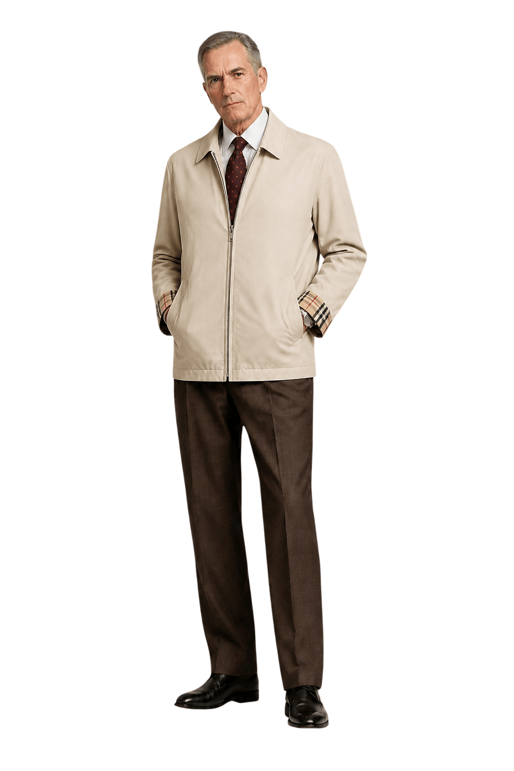1990s Beige Cotton Jacket - Model