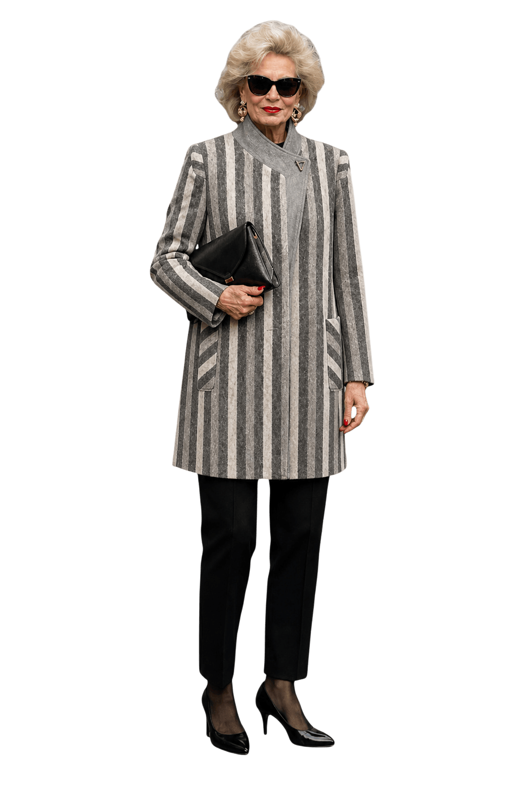 1980s Grey Wool Blazer - Model