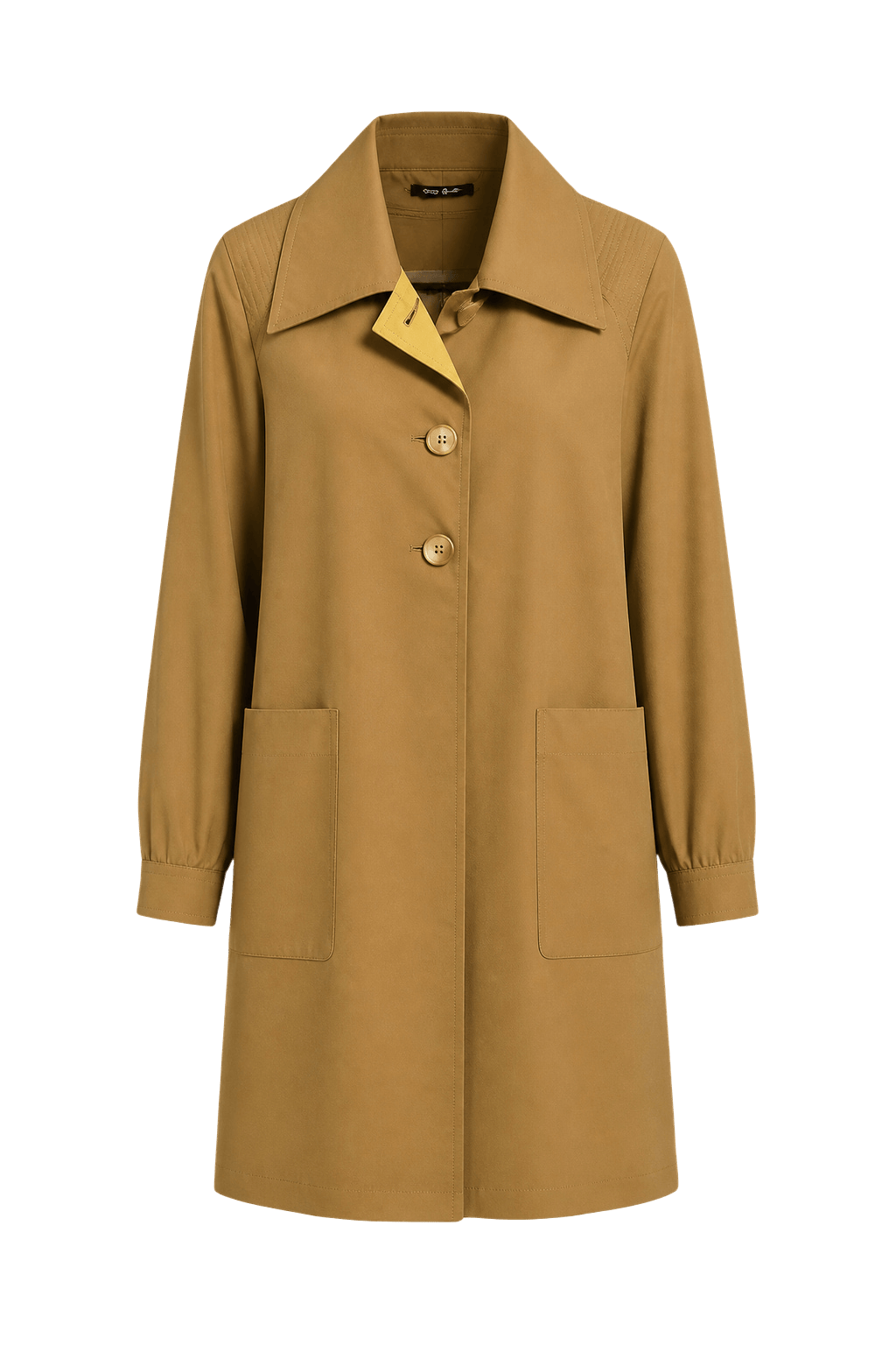 1970s Brown Nylon Coat - Front View