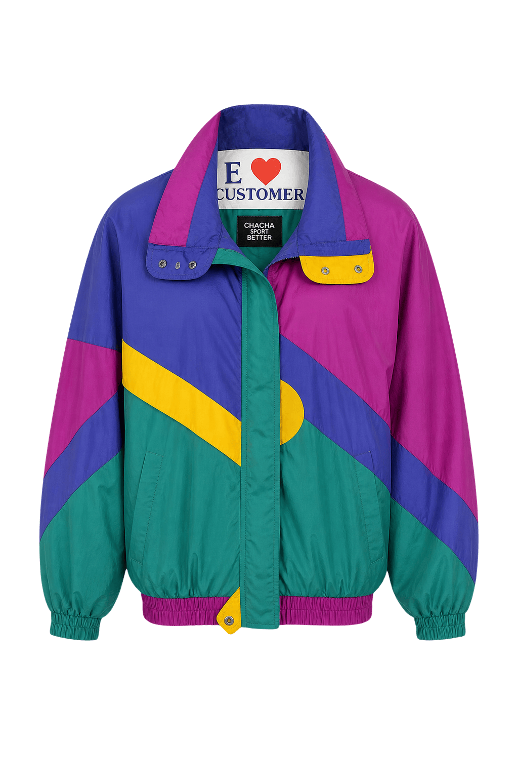 1980s Purple Nylon Windbreaker - Front View